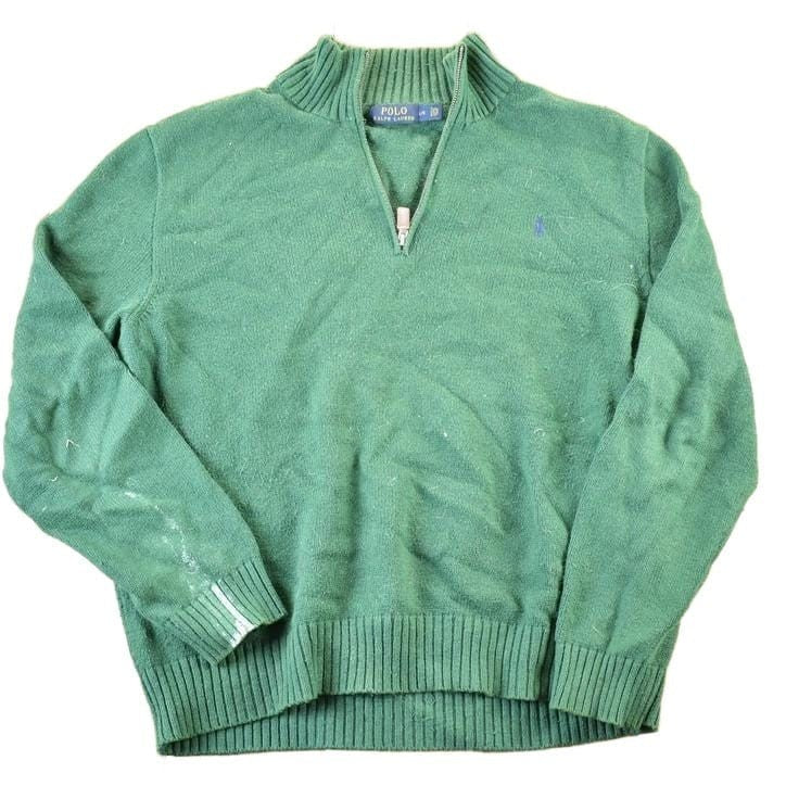 Vintage 1990s Polo Ralph Lauren Knit Crewneck Zip Up Sweater Mens L from propervintagecanada