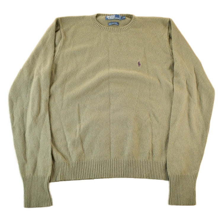 Vintage 1990s Polo Ralph Lauren Lambswool Knit Crewneck Sweater Men's Large from propervintagecanada