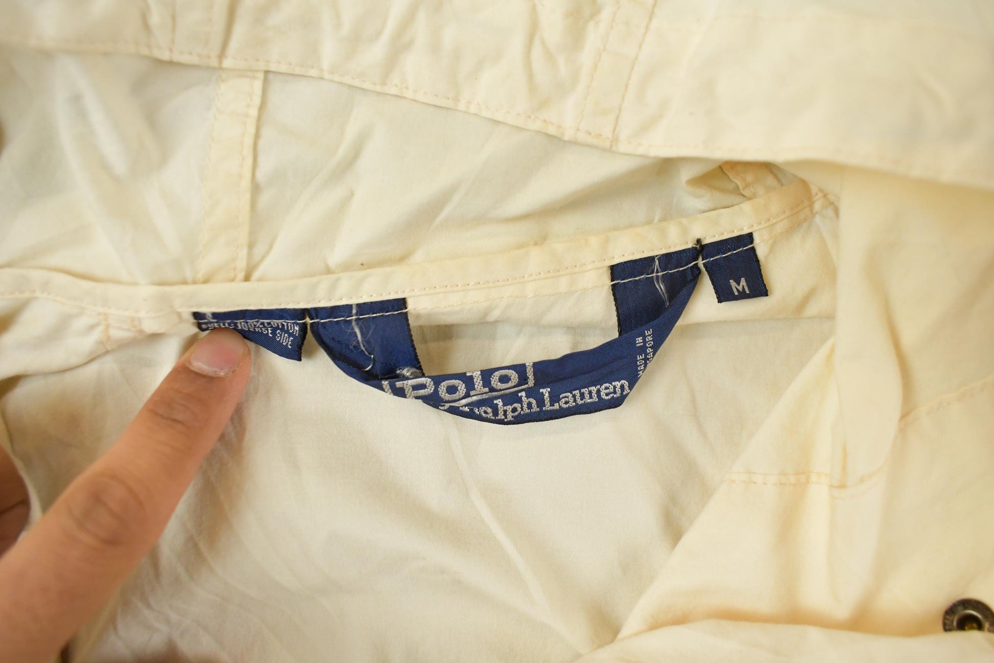 Vintage 1990s Polo Ralph Lauren Lightweight Hooded Jacket Men's Medium from propervintagecanada