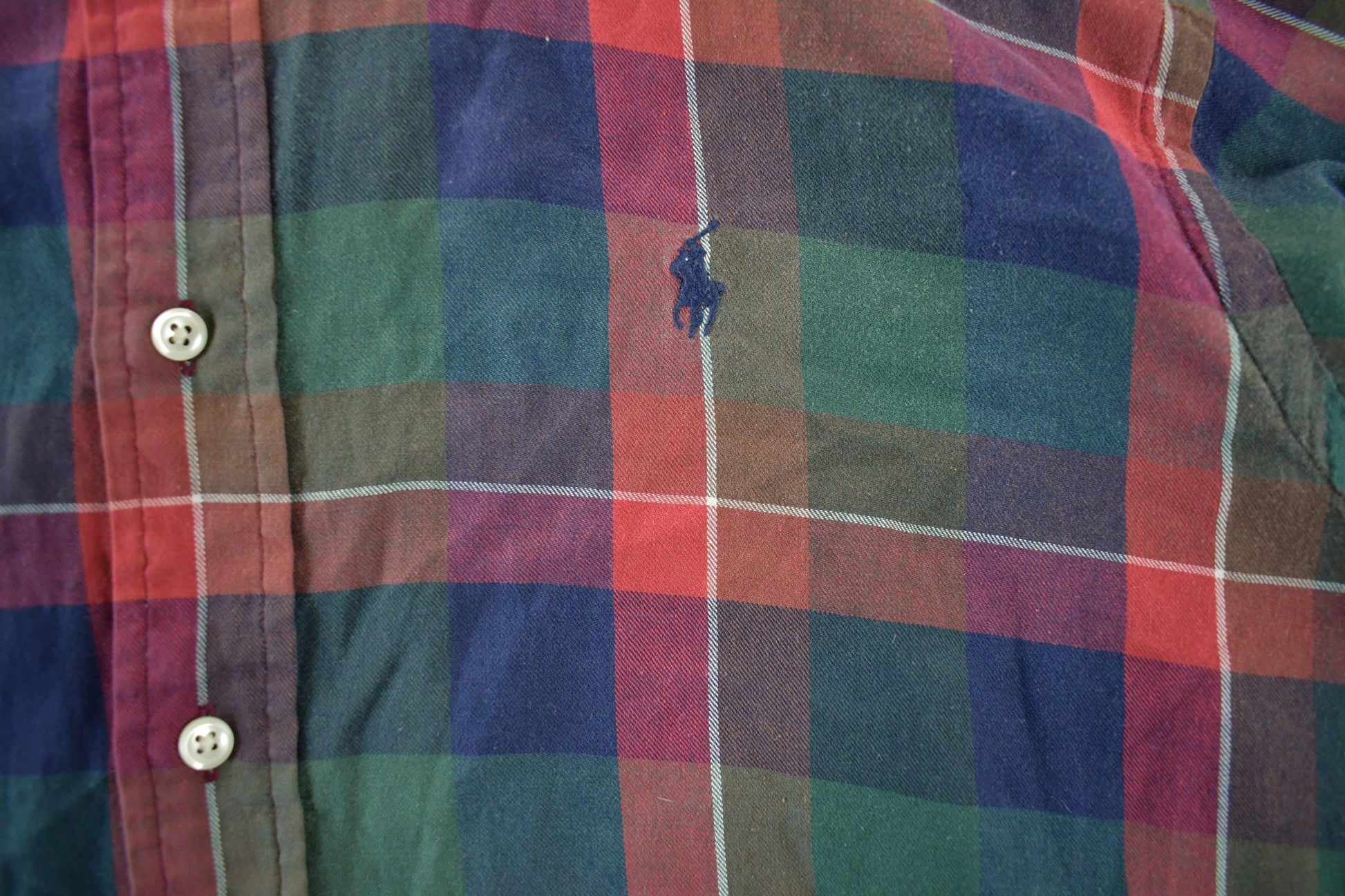 Vintage 1990s Polo Ralph Lauren Plaid Flannel Button Up Shirt Men's 2XL from propervintagecanada