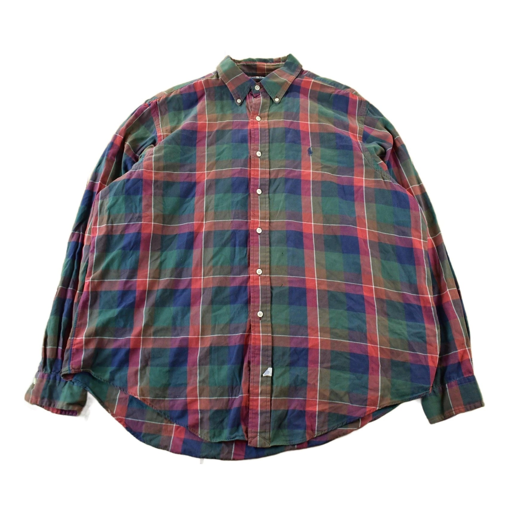 Vintage 1990s Polo Ralph Lauren Plaid Flannel Button Up Shirt Men's 2XL from propervintagecanada