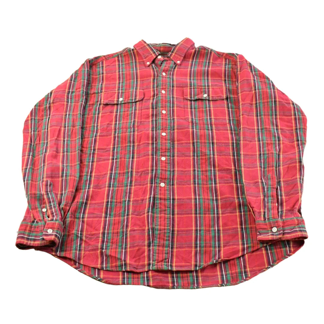 Vintage 1990s Polo Ralph Lauren Plaid Flannel Button Up Shirt Mens XL from propervintagecanada