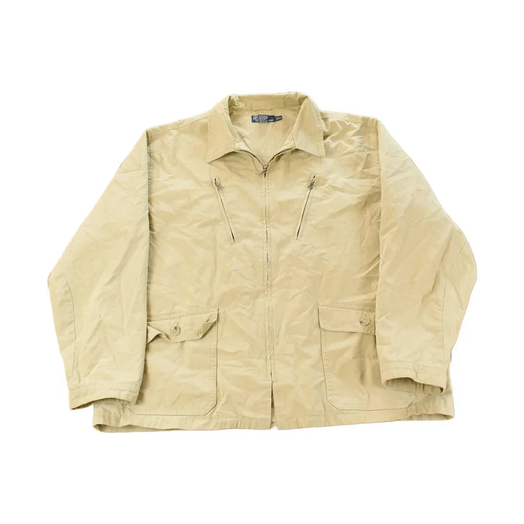 Vintage 1990s Polo Ralph Lauren Poplin Military Field Jacket Men's 2XL from propervintagecanada