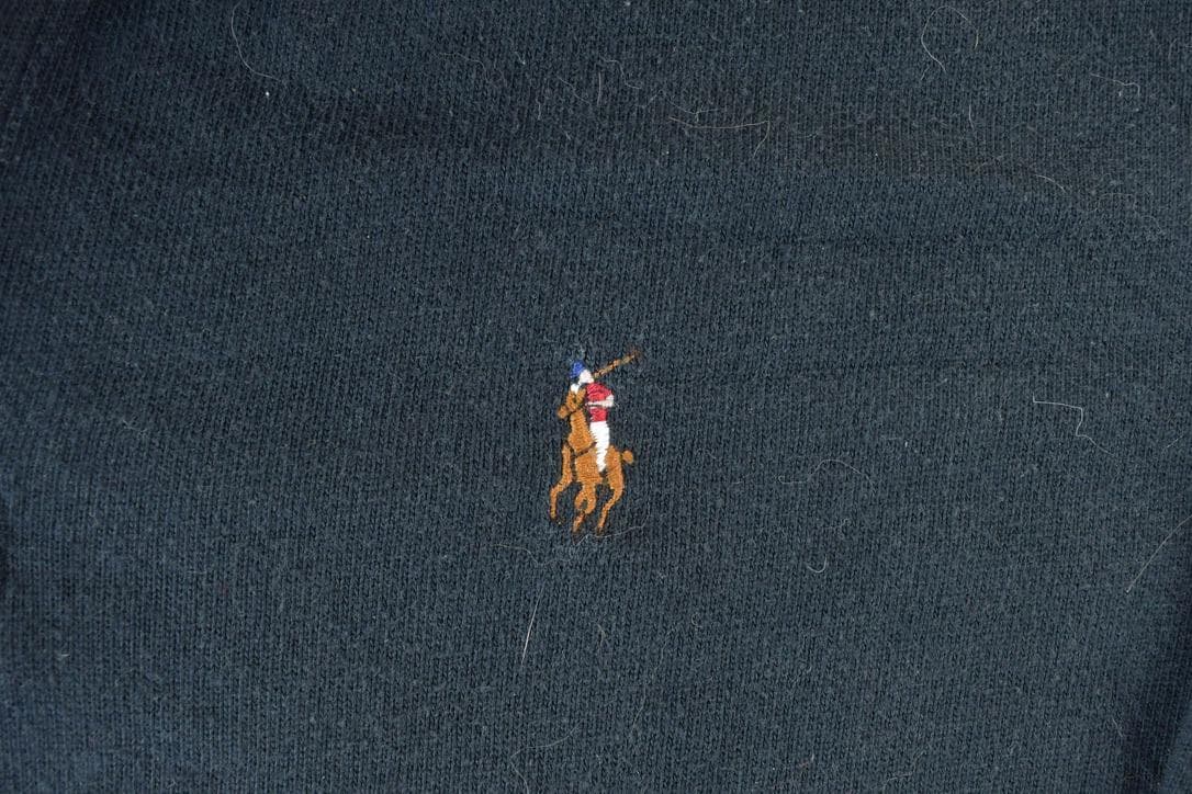 Vintage 1990s Polo Ralph Lauren Quarter Button Up Long Sleeve Rugby Style Shirt from propervintagecanada