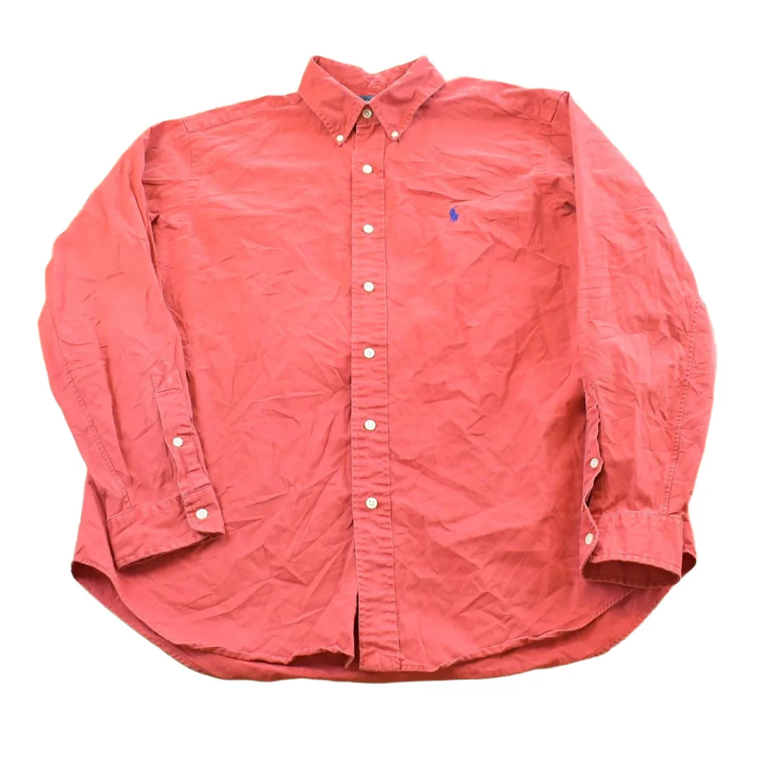 Vintage 1990s Polo Ralph Lauren Red Button Up Shirt Mens L from propervintagecanada