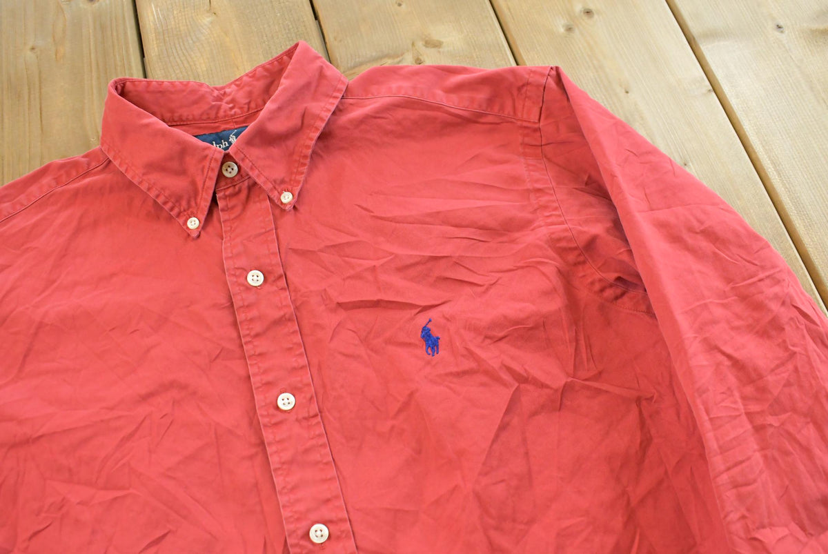 Vintage 1990s Polo Ralph Lauren Red Button Up Shirt Mens L from propervintagecanada