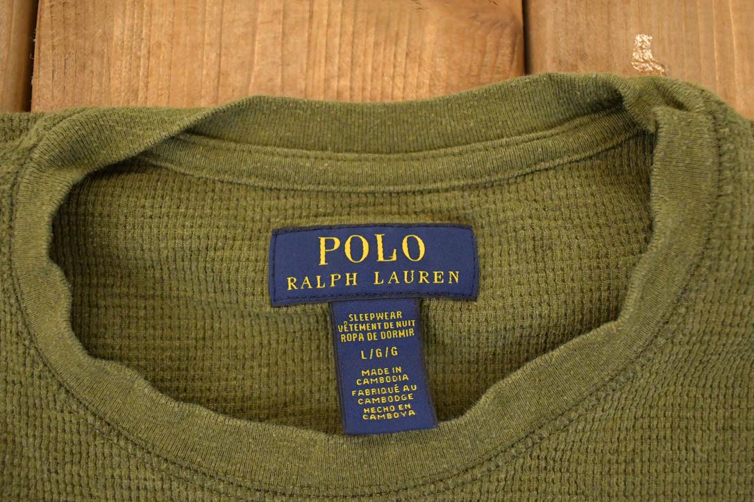 Vintage 1990s Polo Ralph Lauren Sleepwear Embroidered Mini Bear Knit Crewneck Sweatshirt Men's M from propervintagecanada