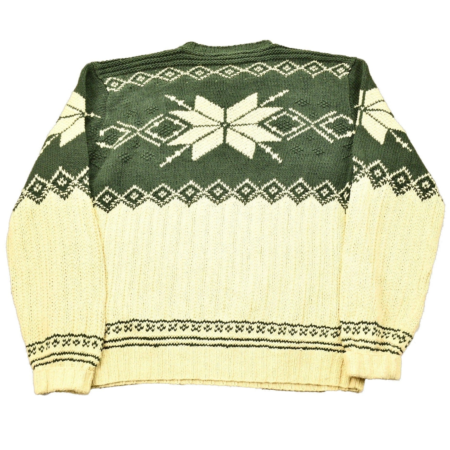 Vintage 1990s Polo Ralph Lauren Snowflake Knit Crewneck Sweater Men's XL from propervintagecanada