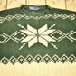 Vintage 1990s Polo Ralph Lauren Snowflake Knit Crewneck Sweater Men's XL from propervintagecanada