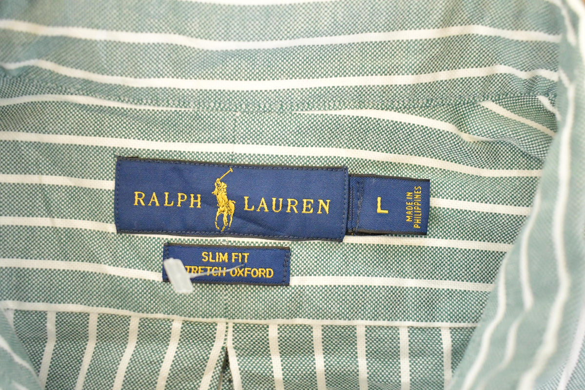 Vintage 1990s Polo Ralph Lauren Striped Button Up Shirt Men's L from propervintagecanada