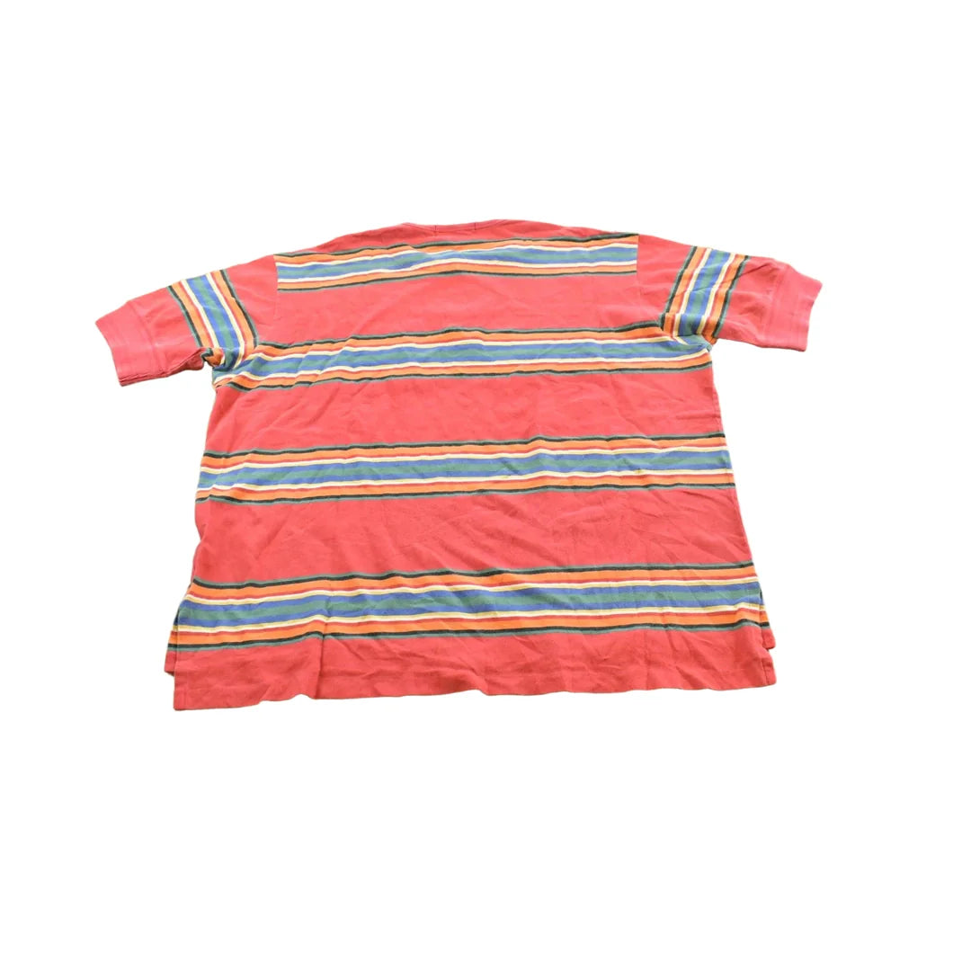 Vintage 1990s Polo Ralph Lauren Striped Henley Collar T-Shirt Men's 2XL from propervintagecanada