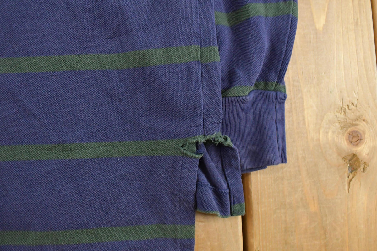 Vintage 1990s Polo Ralph Lauren Striped Long Sleeve Rugby Shirt Men's L from propervintagecanada