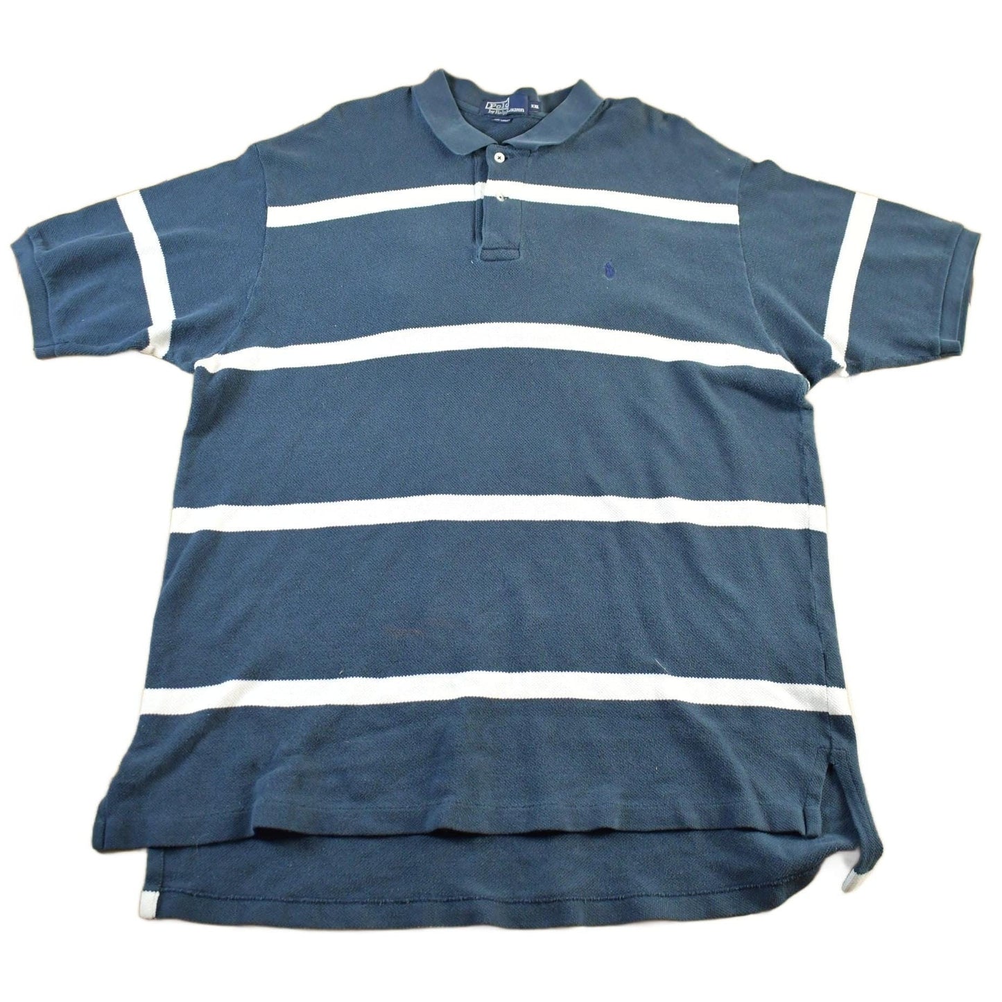 Vintage 1990s Polo Ralph Lauren Striped Polo Shirt Men's 2XL from propervintagecanada