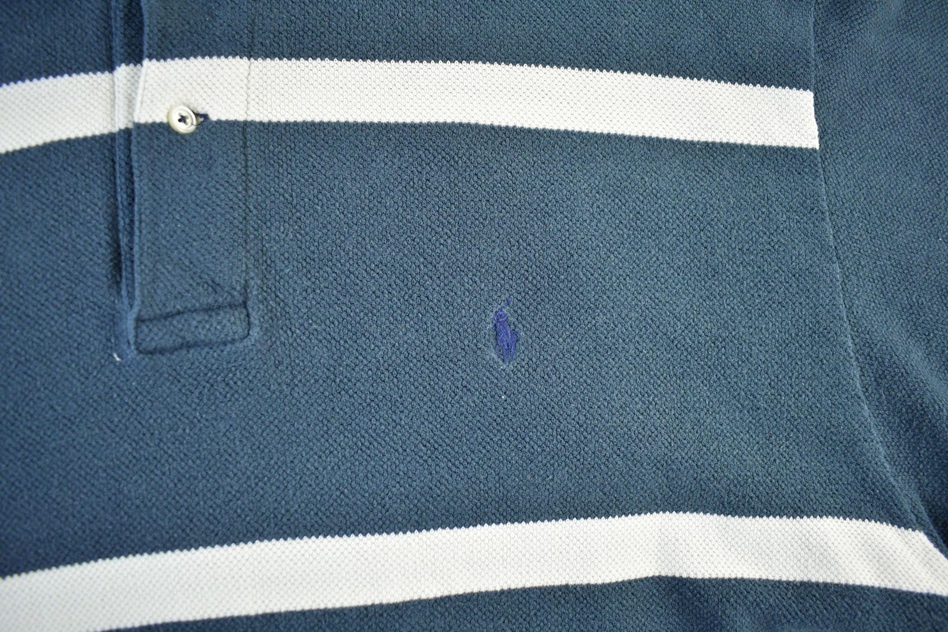 Vintage 1990s Polo Ralph Lauren Striped Polo Shirt Men's 2XL from propervintagecanada