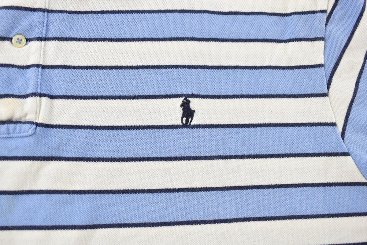 Vintage 1990s Polo Ralph Lauren Striped Polo Shirt Men's 3XL from propervintagecanada