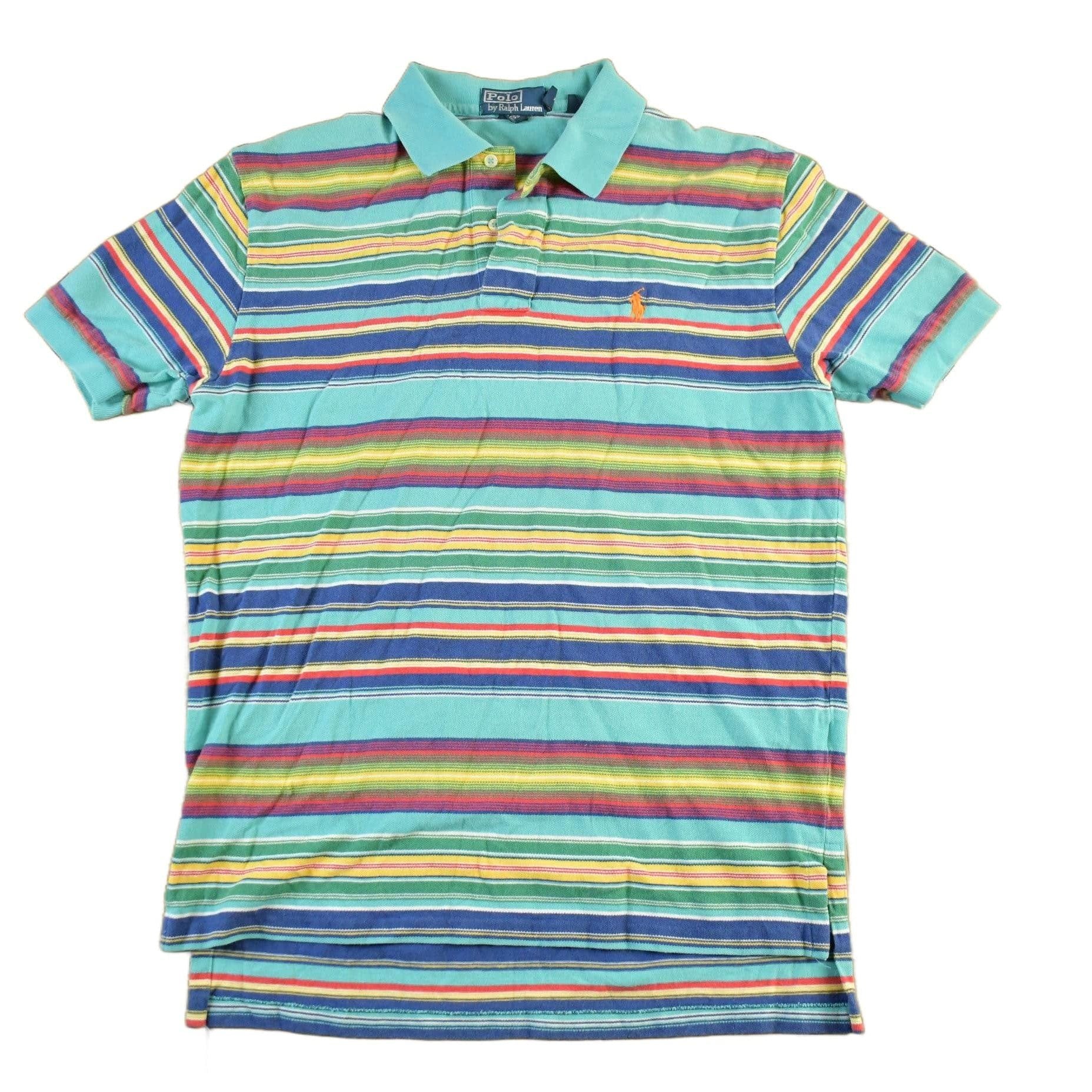 Vintage 1990s Polo Ralph Lauren Striped Polo Shirt Men's Medium from propervintagecanada