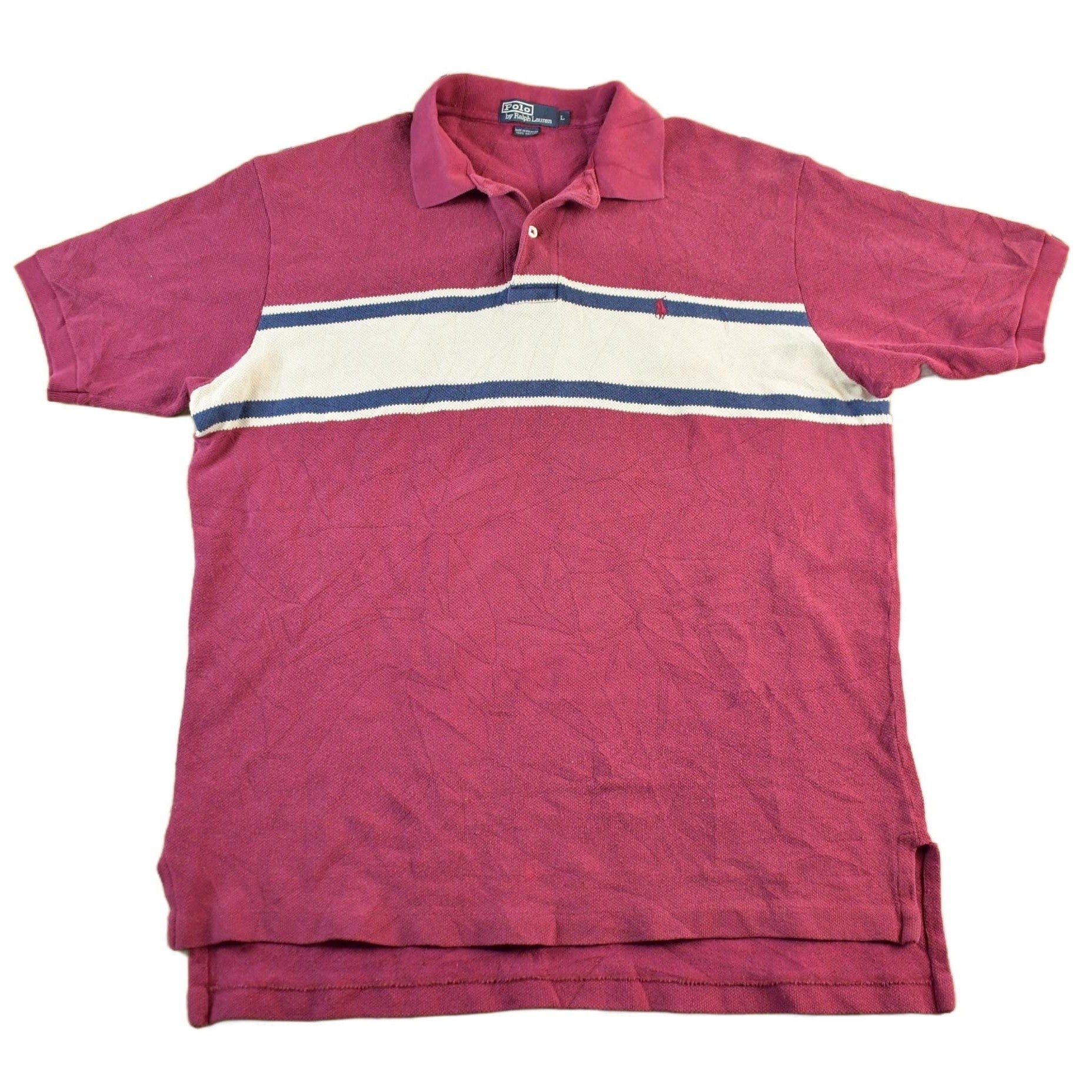 Vintage 1990s Polo Ralph Lauren Striped Polo Shirt Men's XL from propervintagecanada