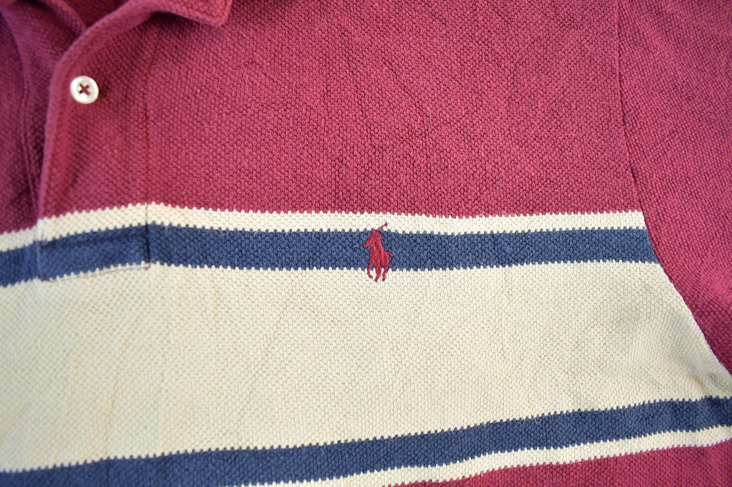 Vintage 1990s Polo Ralph Lauren Striped Polo Shirt Men's XL from propervintagecanada