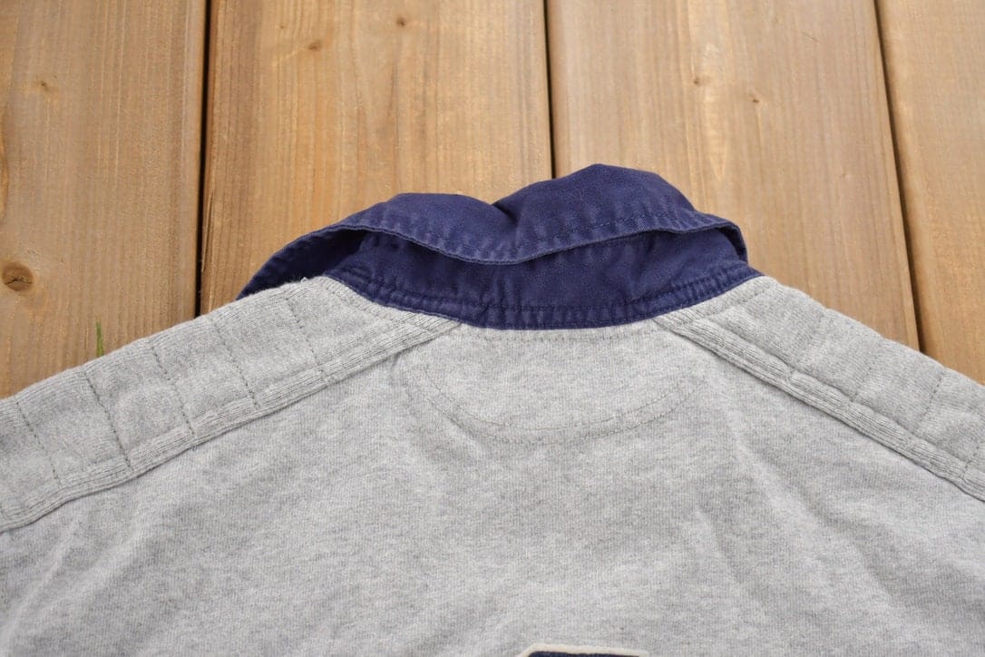 Vintage 1990s Polo Ralph Lauren USA Flag Embroidered Rugby Sweatshirt Men's Medium from propervintagecanada