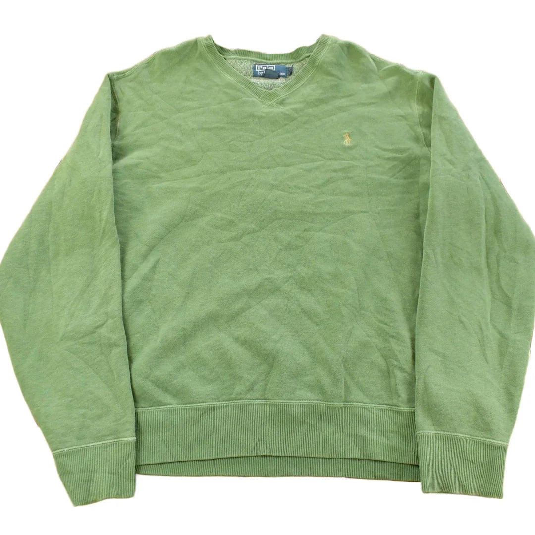 Vintage 1990s Polo Ralph Lauren V Neck Sweater Men's XL / Vintage 90s Sweatshirt / Pattern Sweater / Pullover Sweatshirt / 90s Polo from propervintagecanada