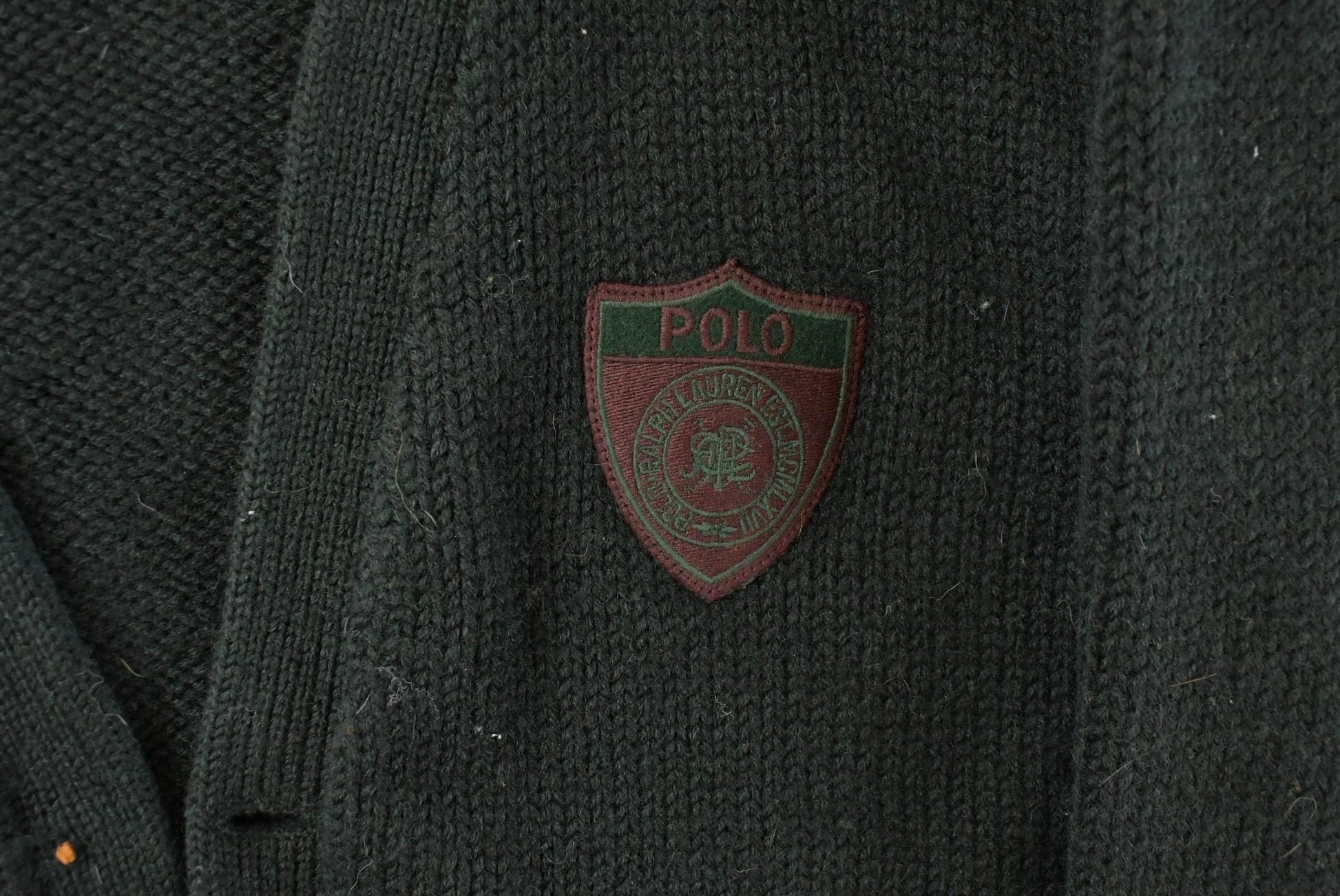 Vintage 1990s Polo Ralph Lauren Wool Knit Cardigan Sweater Men's Large from propervintagecanada