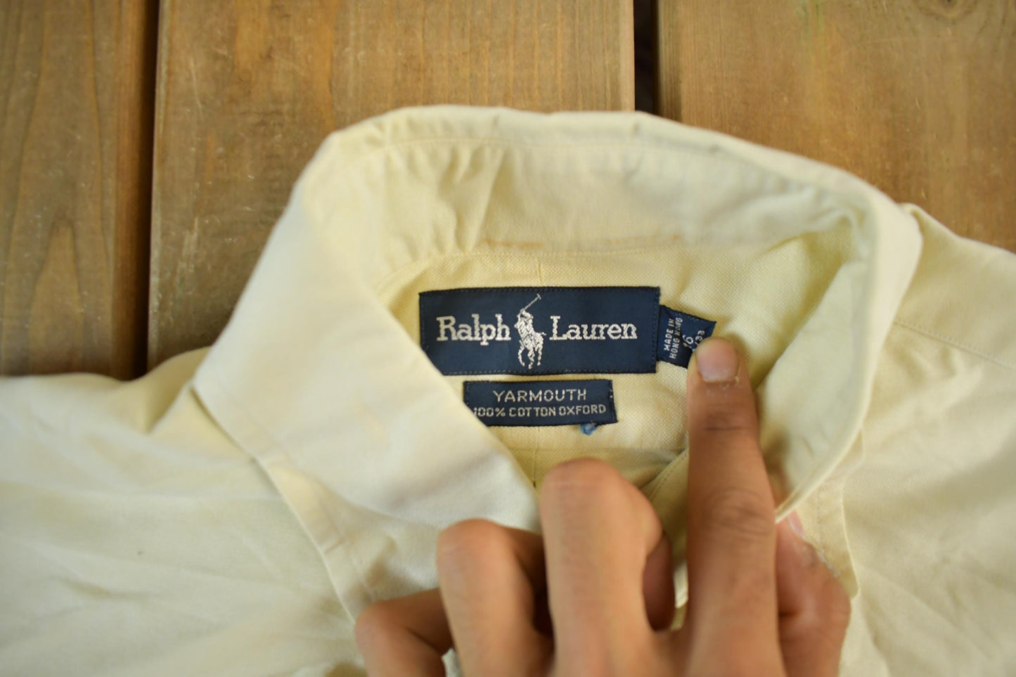 Vintage 1990s Polo Ralph Lauren Yarmouth Long Sleeve Button Down Shirt Men's XL from propervintagecanada