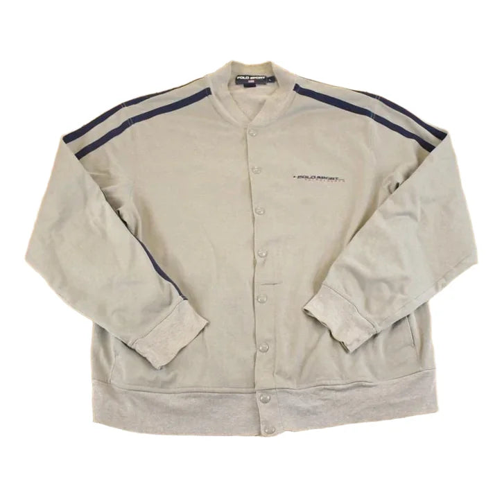 Vintage 1990s Polo Sport Ralph Lauren Button Up Track Sweatshirt Mens M from propervintagecanada