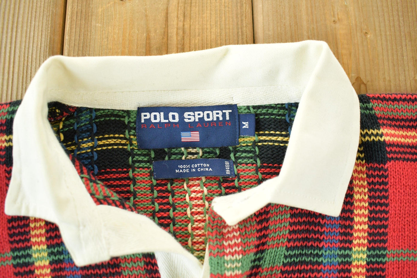 Vintage 1990s Polo Sport Ralph Lauren Rugby Shirt / Plaid Button Up / 90s Sweater / Outdoors / Mens Large from propervintagecanada