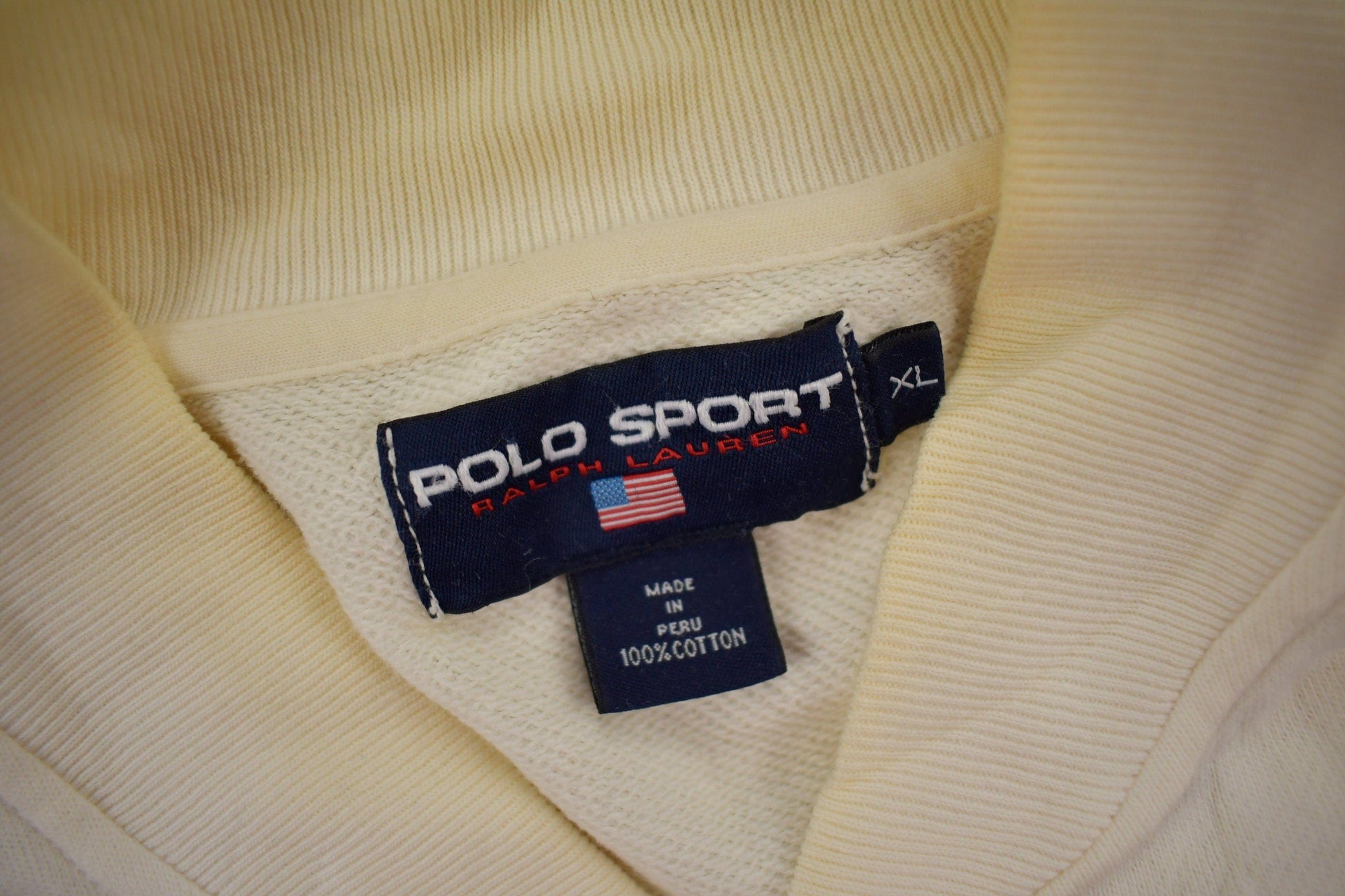 Vintage 1990s Polo Sport Ralph Lauren Snap Button Sweatshirt Men's XL from propervintagecanada