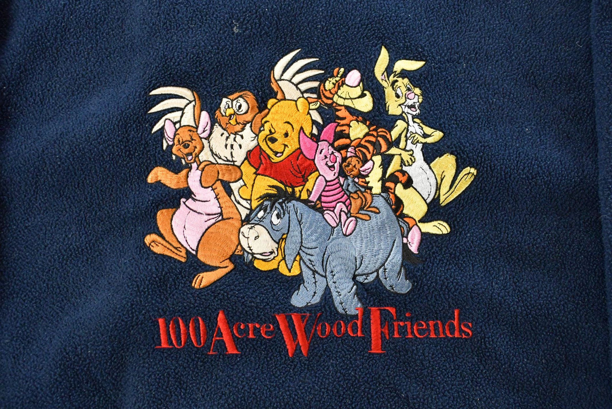 Vintage 1990s Pooh 100 Acre Wood Disney Fleece Crewneck Men's Small from propervintagecanada