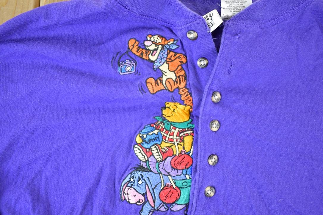 Vintage 1990s Pooh Bear Gang Disney Cartoon Promo T-Shirt Men's Medium