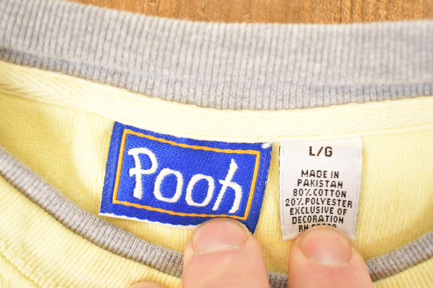 Vintage 1990s Pooh Tigger Embroidered Disney Crewneck Sweater Men's L from propervintagecanada