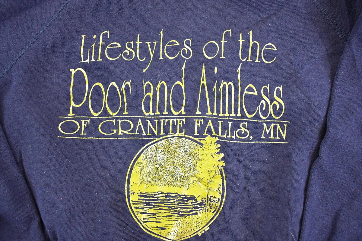 Vintage 1990s Poor And Aimless Souvenir Crewneck Sweatshirt Men's L from propervintagecanada