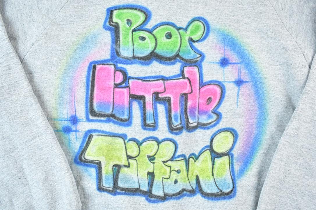 Vintage 1990s Poor Little Tiffany Airbrush Crewneck Sweatshirt Men's Medium from propervintagecanada