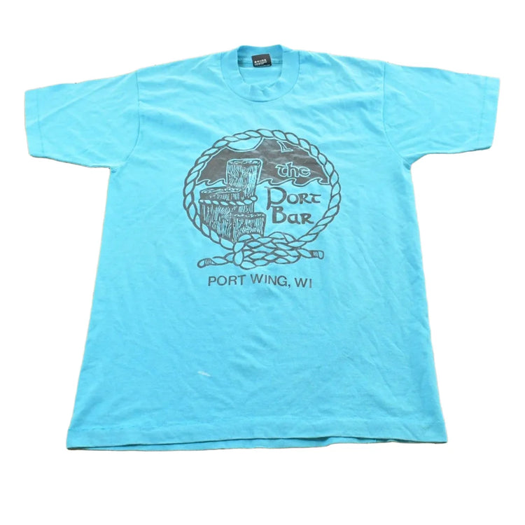 Vintage 1990s Port Bar Wisconsin Souvenir Travel T-Shirt Men's M from propervintagecanada
