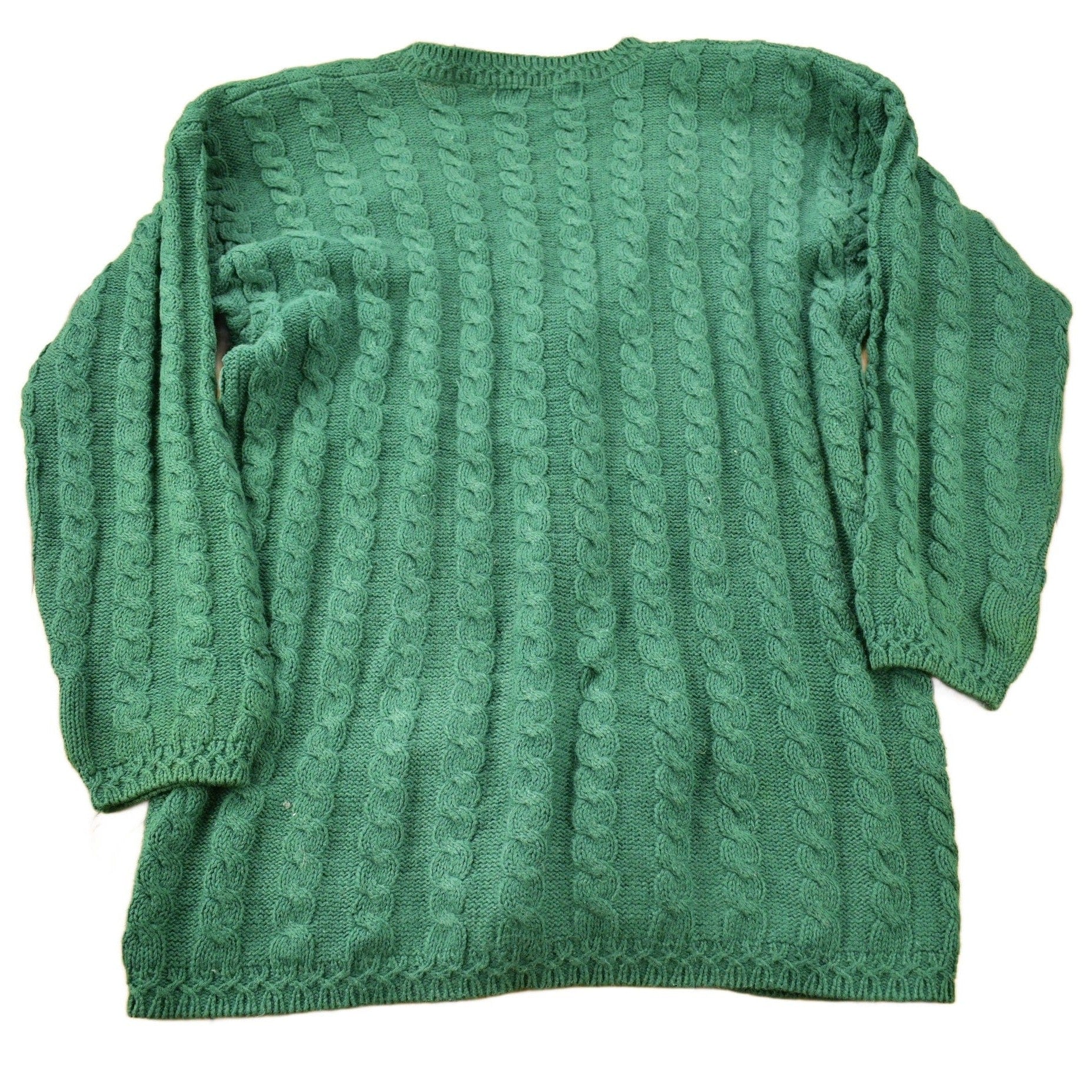 Vintage 1990s Portraits Northern Isles Cable Knit Cardigan Sweater from propervintagecanada