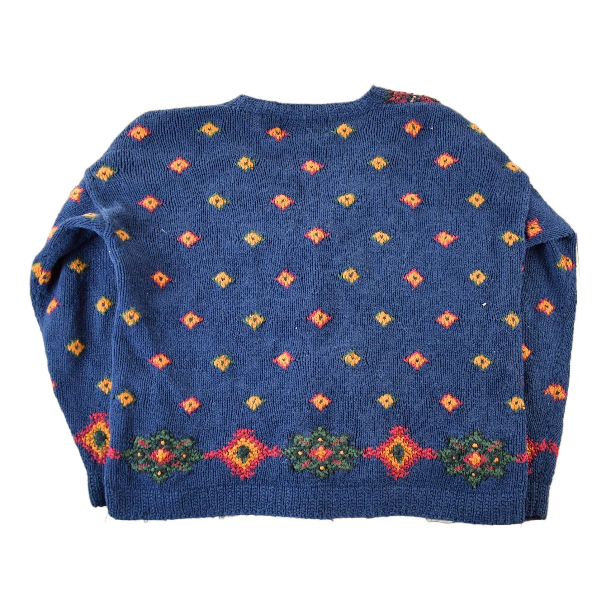 Vintage 1990s Portraits Northern Isles Hand Knit Cardigan Sweater Women's L from propervintagecanada