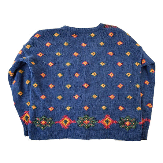 Vintage 1990s Portraits Northern Isles Hand Knit Cardigan Sweater Women's L from propervintagecanada