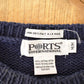 Vintage 1990s Ports International Hand Knit Abstract Forest Crewneck Sweater Men's L from propervintagecanada