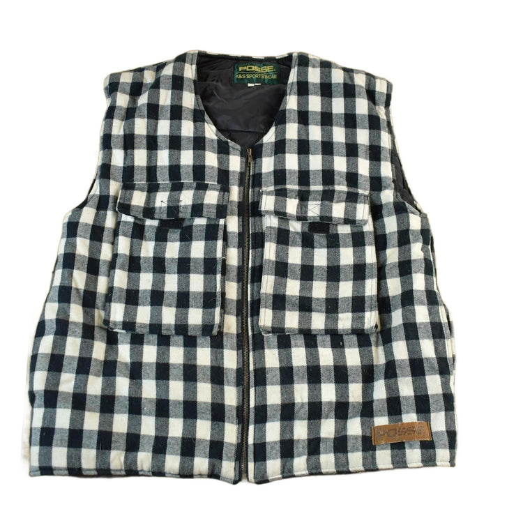 Vintage 1990s Posse Plaid Vest Jacket Men's Large from propervintagecanada