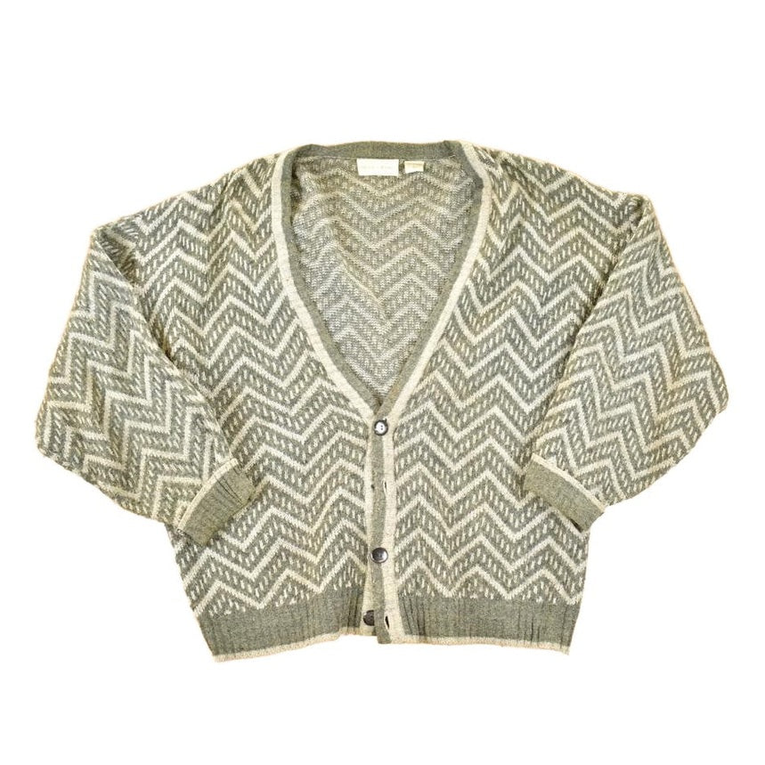 Vintage 1990s Potomac Connection Abstract Knit Cardigan Sweater Mens L from propervintagecanada