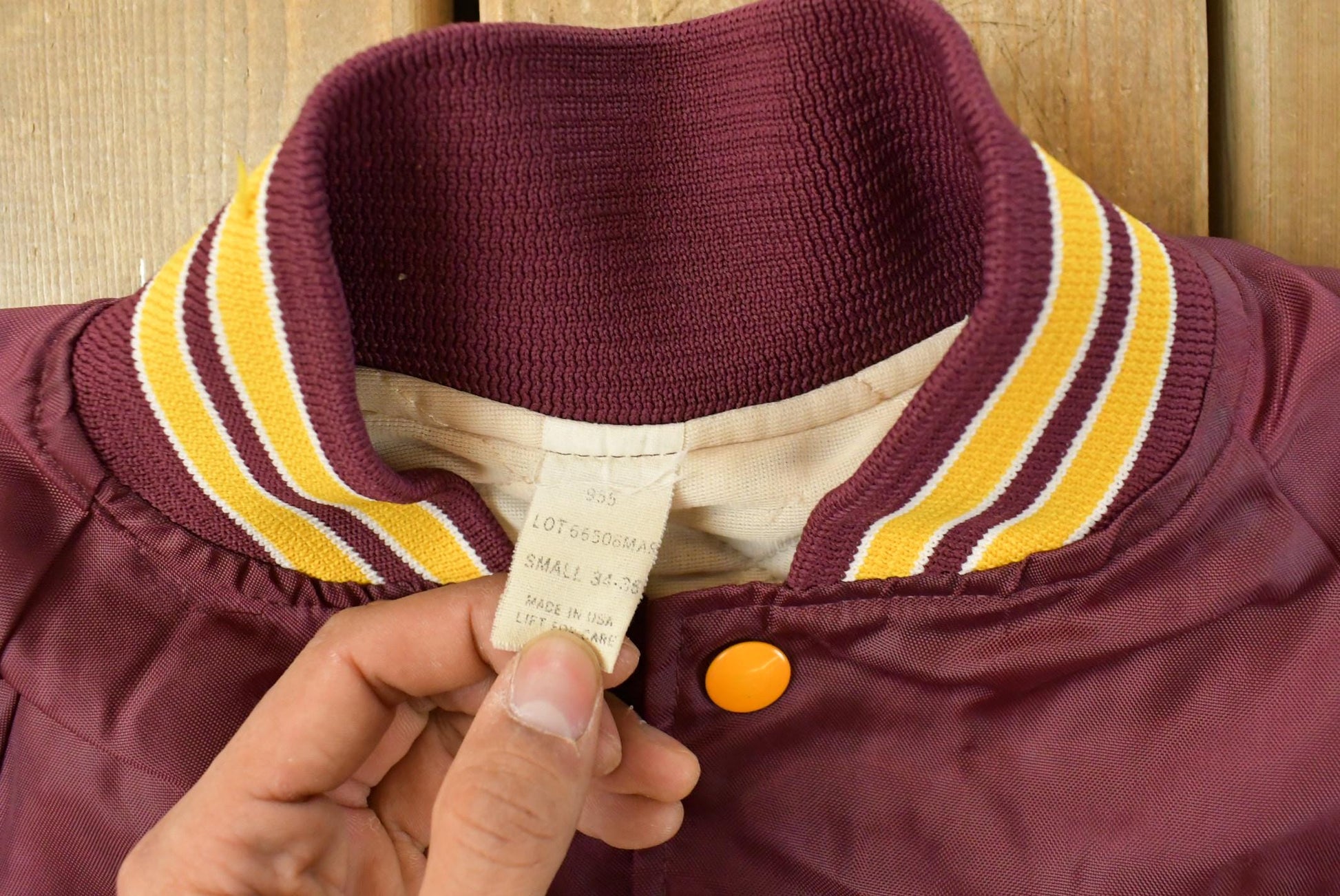 Vintage 1990s Potterville Softball Satin Bomber Jacket Men's Small / Snap Button / Sportswear / Souvenir Jacket / Made In USA from propervintagecanada
