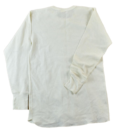 Vintage 1990s Premier Waffle Knit Long John Crewneck Sweater Men's Large from propervintagecanada