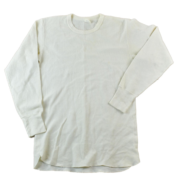 Vintage 1990s Premier Waffle Knit Long John Crewneck Sweater Men's Large from propervintagecanada