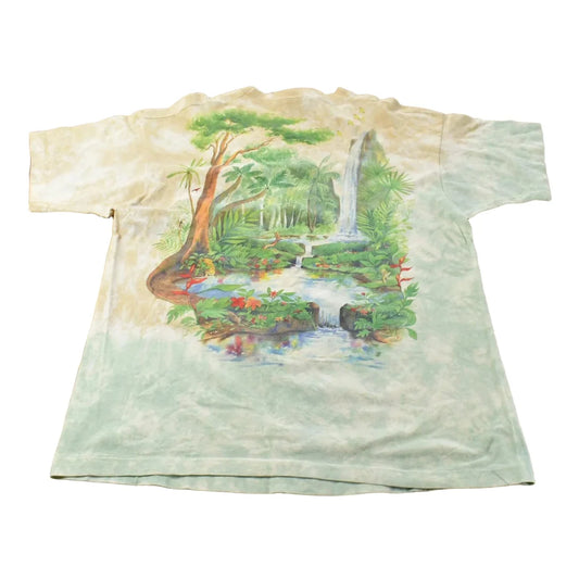 Vintage 1990s Preserve Paradise Rainforest Liquid Blue Graphic T-Shirt Men's XL from propervintagecanada