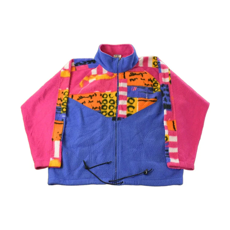 Vintage 1990s Prince Tennis Abstract Fleece Full Zip Sweater Women's Small from propervintagecanada