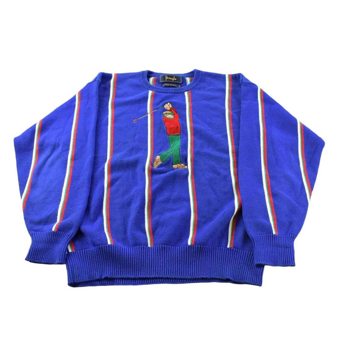 Vintage 1990s Pringle Golf Knit Crewneck Sweater Men's M from propervintagecanada