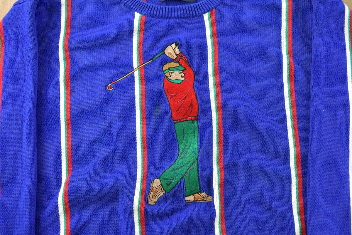 Vintage 1990s Pringle Golf Knit Crewneck Sweater Men's M from propervintagecanada