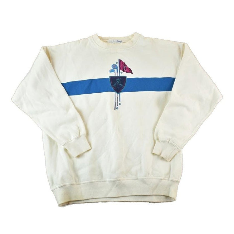 Vintage 1990s Pringle Sports Golf Embroidered Souvenir Crewneck Sweatshirt Made In USA Men's XL from propervintagecanada
