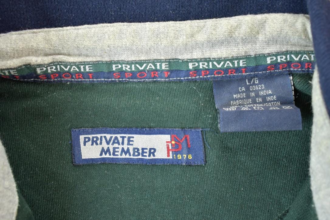 Vintage 1990s Private Sport Quarter Button Up Shirt Men's Large from propervintagecanada